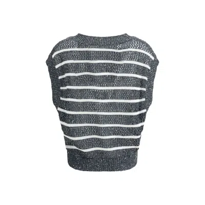 Brunello Cucinelli Striped Women's Vest