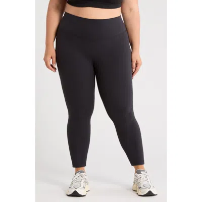 Zella Studio Luxe High Waist Crop Leggings In Black