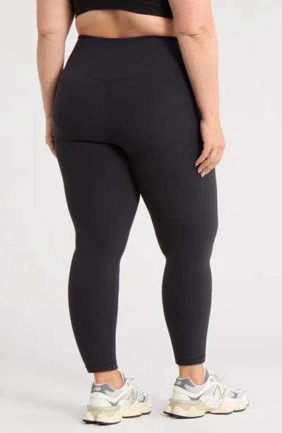 Zella Studio Luxe High Waist Crop Leggings In Black