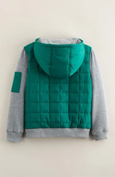Tucker + Tate Kids' Summit Crest Mixed Media Jacket In Green