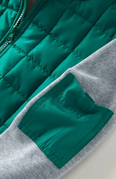Tucker + Tate Kids' Summit Crest Mixed Media Jacket In Green