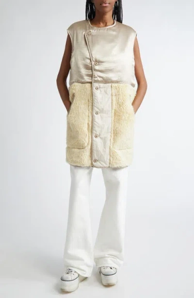 R13 Elongated Mixed Media Liner Vest