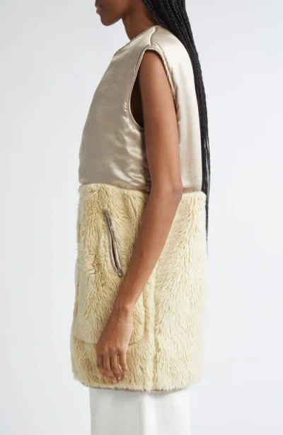 R13 Elongated Mixed Media Liner Vest
