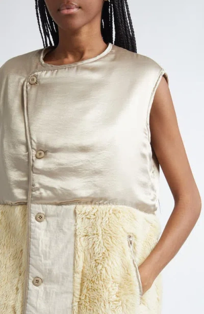 R13 Elongated Mixed Media Liner Vest