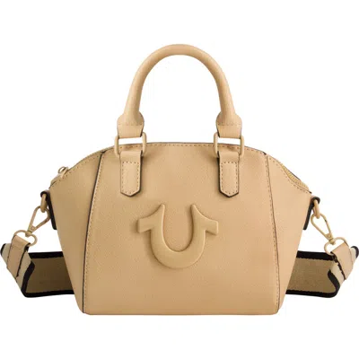 True Religion Logo Strap Mini Satchel With Black Hardware