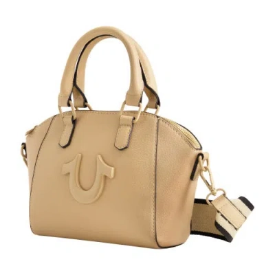 True Religion Logo Strap Mini Satchel With Black Hardware