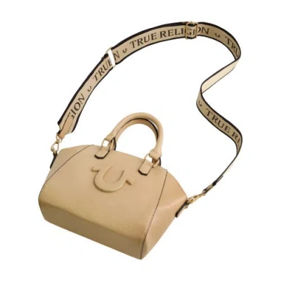 True Religion Logo Strap Mini Satchel With Black Hardware