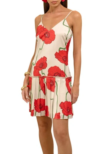 Adelyn Rae Camila Abstract Rose Print Minidress