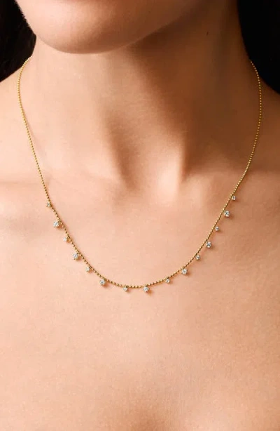 Bony Levy Mykonos Diamond Station Ball Chain Necklace