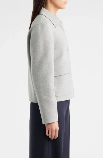 Theory Boxy Wool & Recycled Cashmere Jacket In Gray