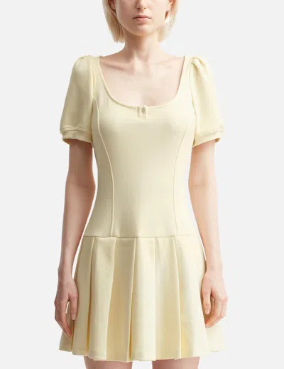 Sandy Liang Yellow Camden Minidress In Yellow