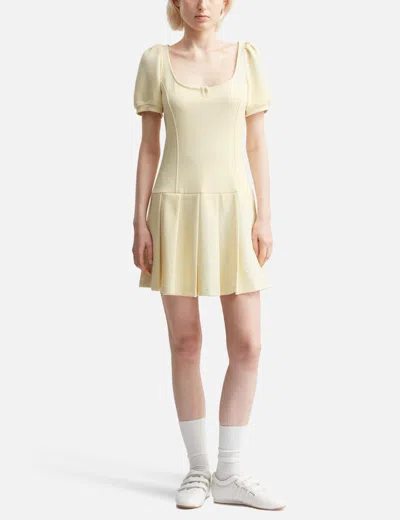 Sandy Liang Yellow Camden Minidress In Yellow