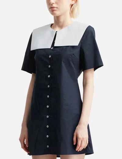 Sandy Liang Rila Shirt Dress In Blue