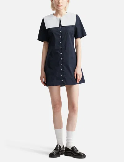 Sandy Liang Rila Shirt Dress In Blue