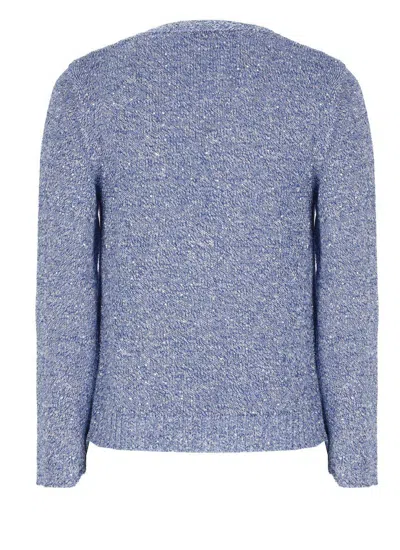 Kangra Cashmere Sequin-embellished Relaxed Fit Jacket With Deep V-neckline In Blue
