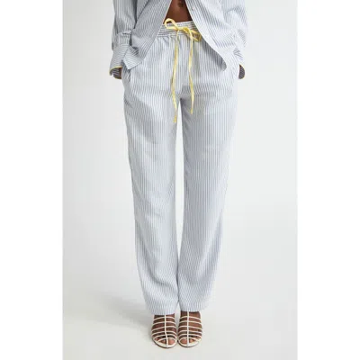 Victoria Beckham Pleat Detail Stripe Pajama Trousers