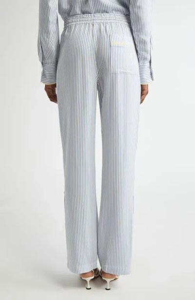 Victoria Beckham Pleat Detail Stripe Pajama Trousers