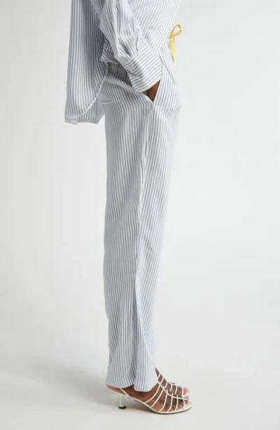 Victoria Beckham Pleat Detail Stripe Pajama Trousers