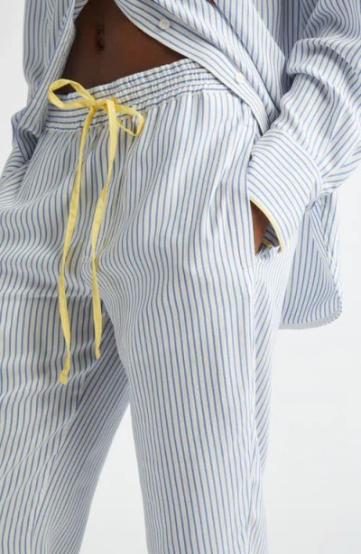 Victoria Beckham Pleat Detail Stripe Pajama Trousers