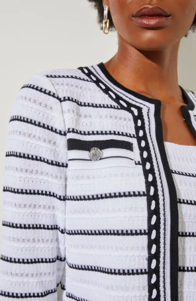 Ming Wang Stripe Cardigan