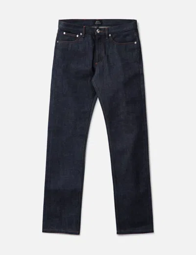 Apc Petit New Standard Raw Denim Indigo Jeans In Blue