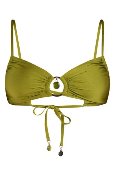 Sunshine 79 Ring Swim Top In Green