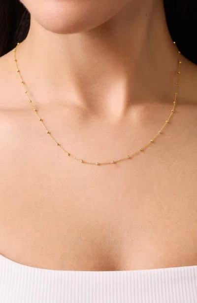 Bony Levy 14k Gold Ball Station Chain Necklace