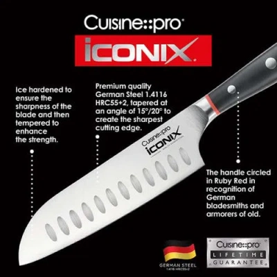 Cuisine::pro ® Iconix® Sharpening Steel 8" In Black