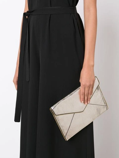 Shop Rebecca Minkoff Envelope Clutch Bag In Metallic