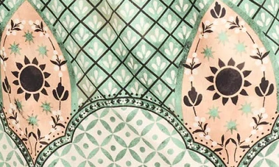 Maggy London Print Sleeveless Midi Dress