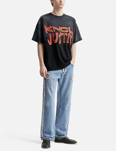 Barriers Worldwide Cowrie Shell Denim Pants