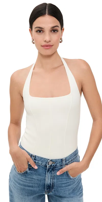 Fleur Du Mal Sofia Thong Bodysuit Ivory