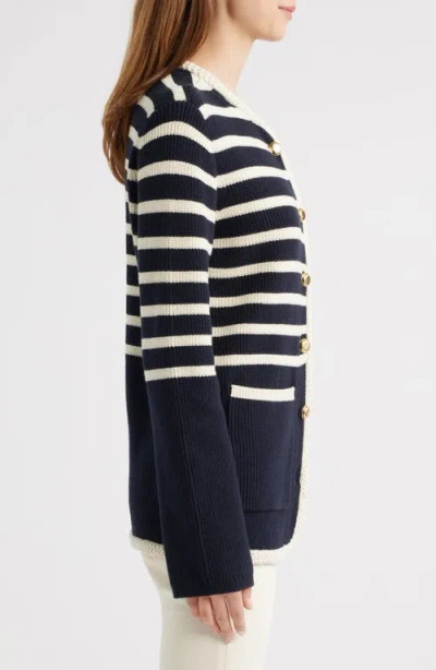 Rag & Bone Nora Stripe Cotton Blend Cardigan