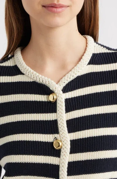 Rag & Bone Nora Stripe Cotton Blend Cardigan