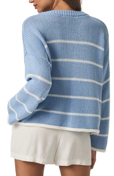 Splendid Maris Stripe Boxy Cotton Blend Sweater