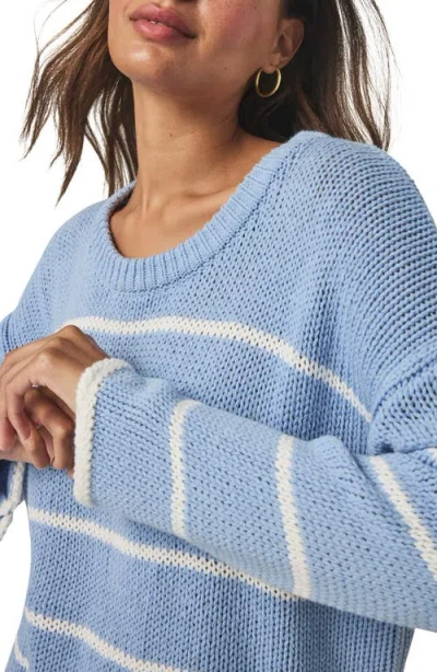 Splendid Maris Stripe Boxy Cotton Blend Sweater