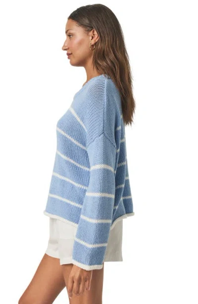 Splendid Maris Stripe Boxy Cotton Blend Sweater