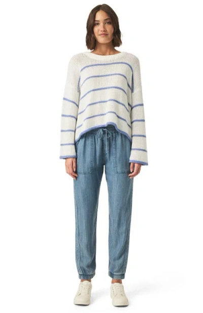 Splendid Maris Stripe Boxy Cotton Blend Sweater