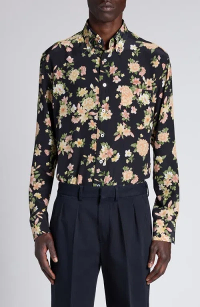 Tom Ford Hendrix Floral Silk Button-down Shirt
