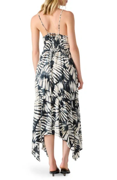 Steve Madden Jackie Printed Asymmetric Midi Dress In Multi