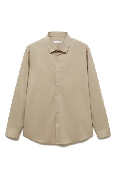 Mango Stretch Button-up Shirt