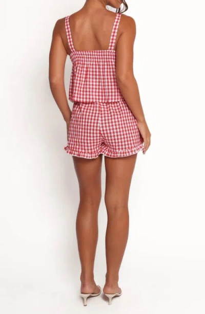 Petal And Pup Petal & Pup Isidore Gingham Cotton Babydoll Tank & Shorts Set In Multi