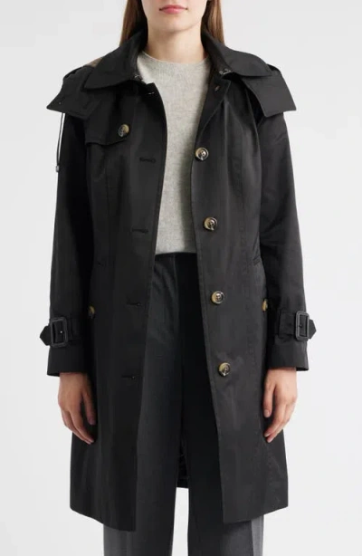 London Fog Heritage Trench Raincoat With Removable Hood