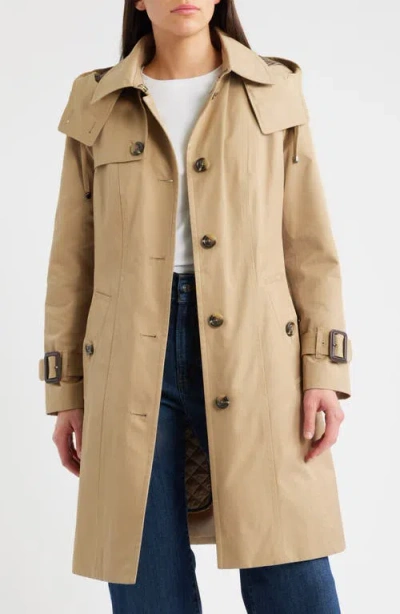 London Fog Heritage Trench Raincoat With Removable Hood