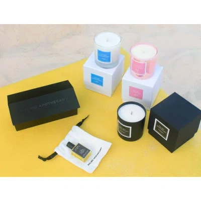 Malibu Apothecary Matte Black Candle In Black