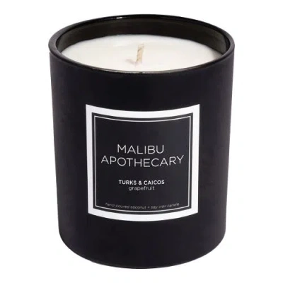 Malibu Apothecary Matte Black Candle In Black