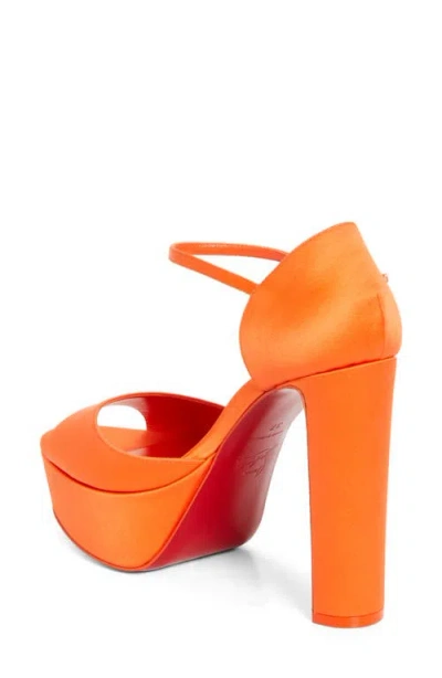 Christian Louboutin Sandaloo Silk Satin Platform Sandal