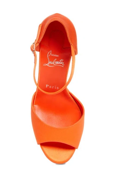 Christian Louboutin Sandaloo Silk Satin Platform Sandal