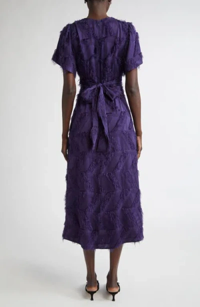 St John Christy Dress In Fil Coupe In Purple