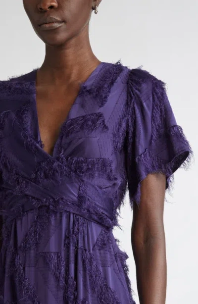 St John Christy Dress In Fil Coupe In Purple